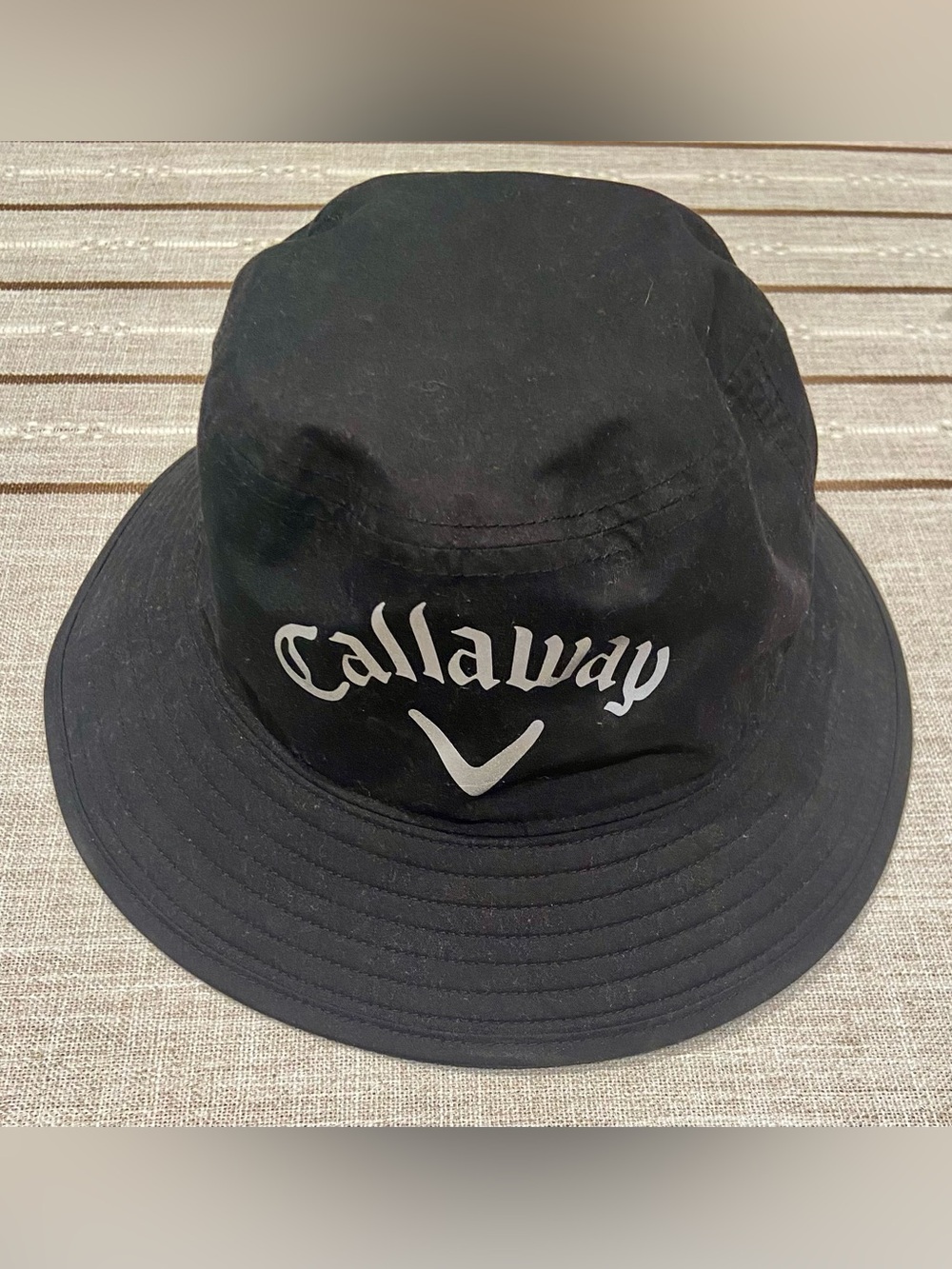 Callaway Black Bucket Hat with White Logo